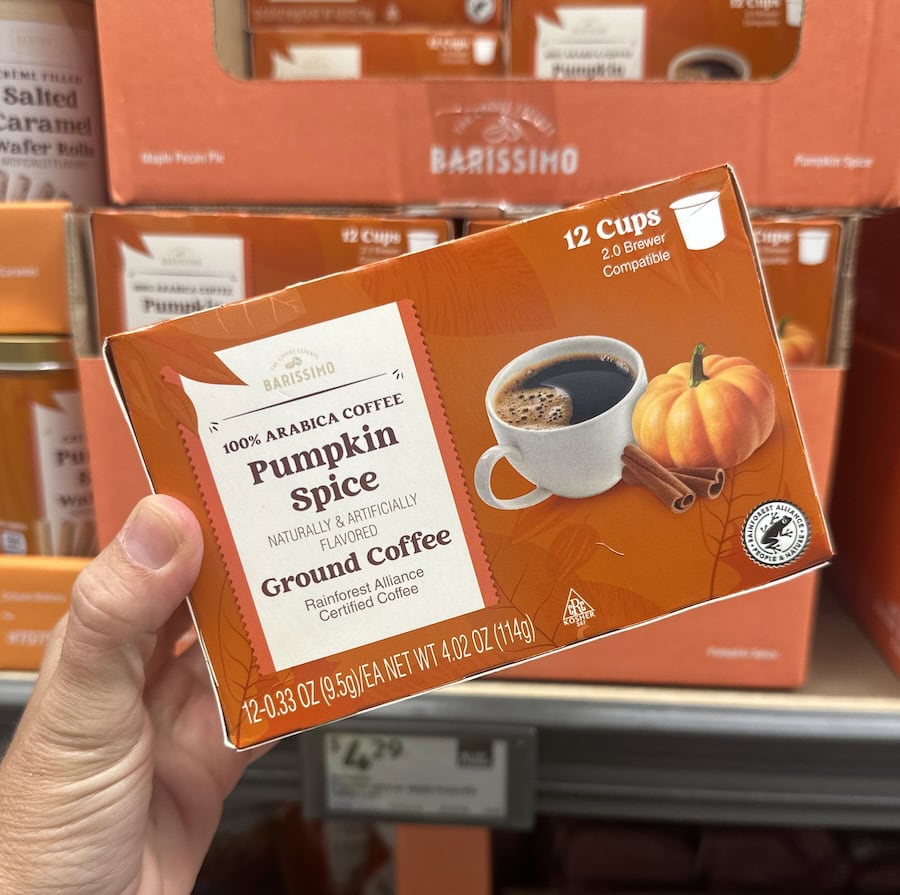 pumpkin spice k-Cups at aldi 