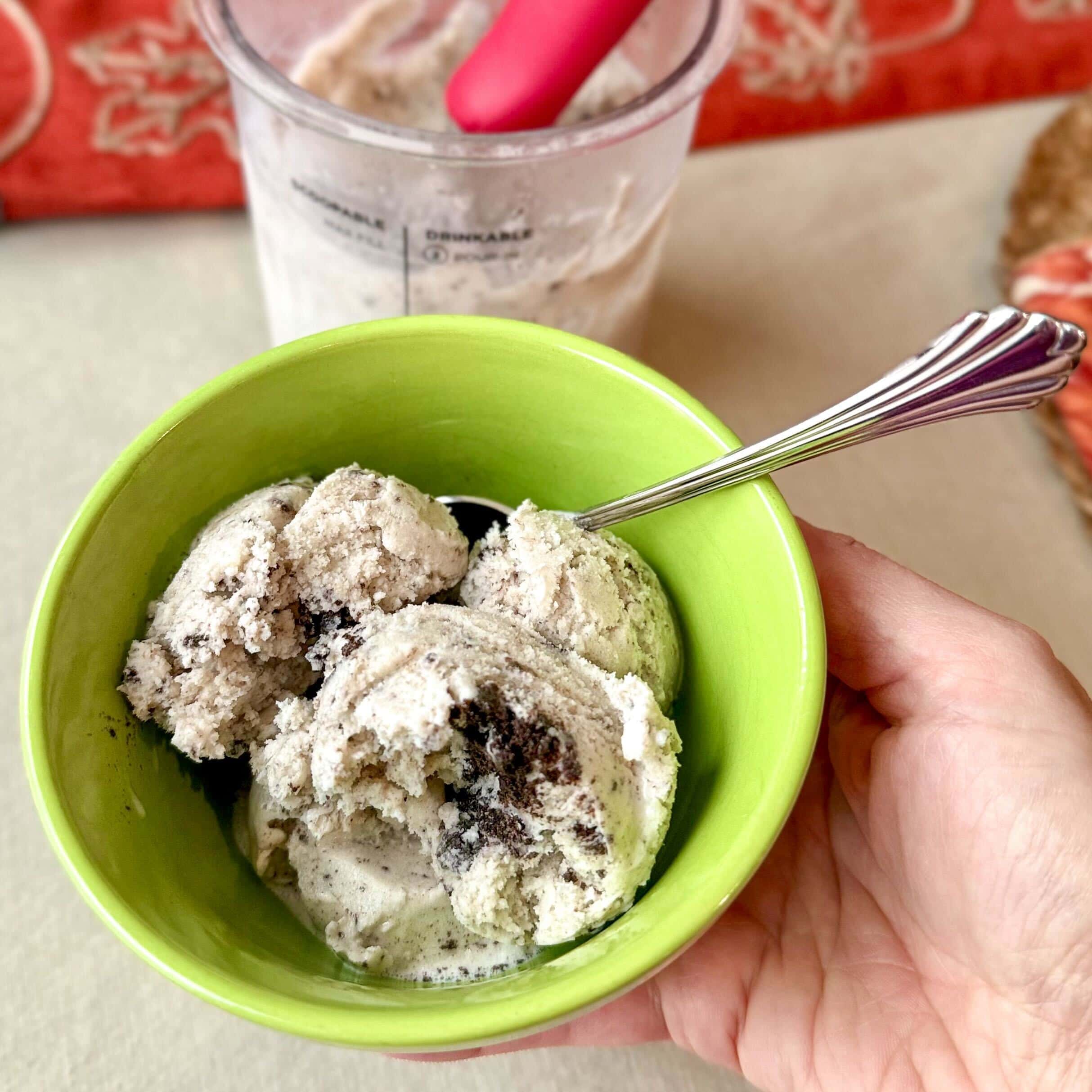 ninja creami ice cream in bowl 