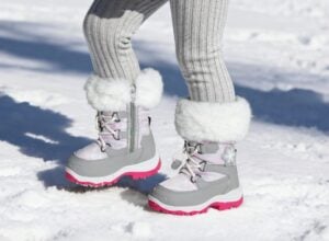 DREAM PAIRS Girls Winter Snow Boots Faux Fur Lined
