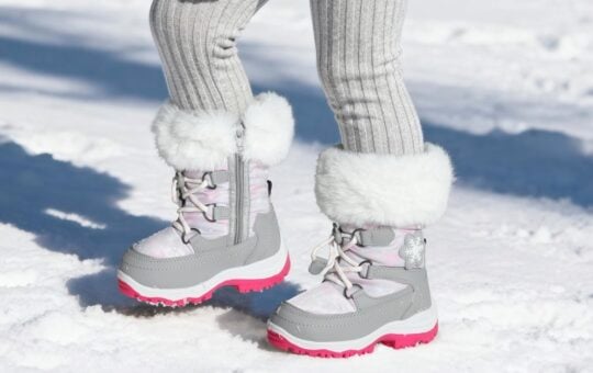 DREAM PAIRS Girls Winter Snow Boots Faux Fur Lined