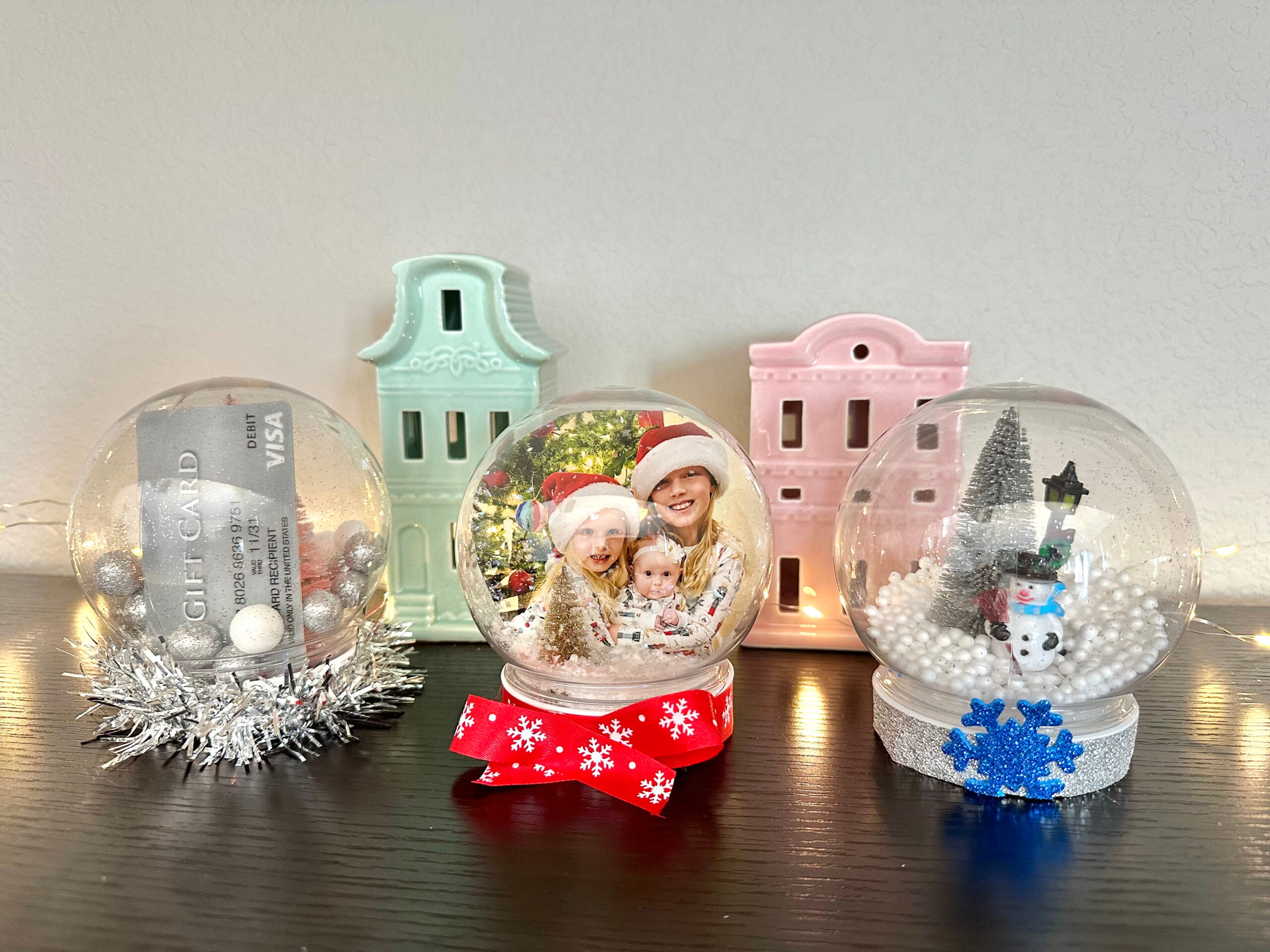 Finished DIY Snow Globes
