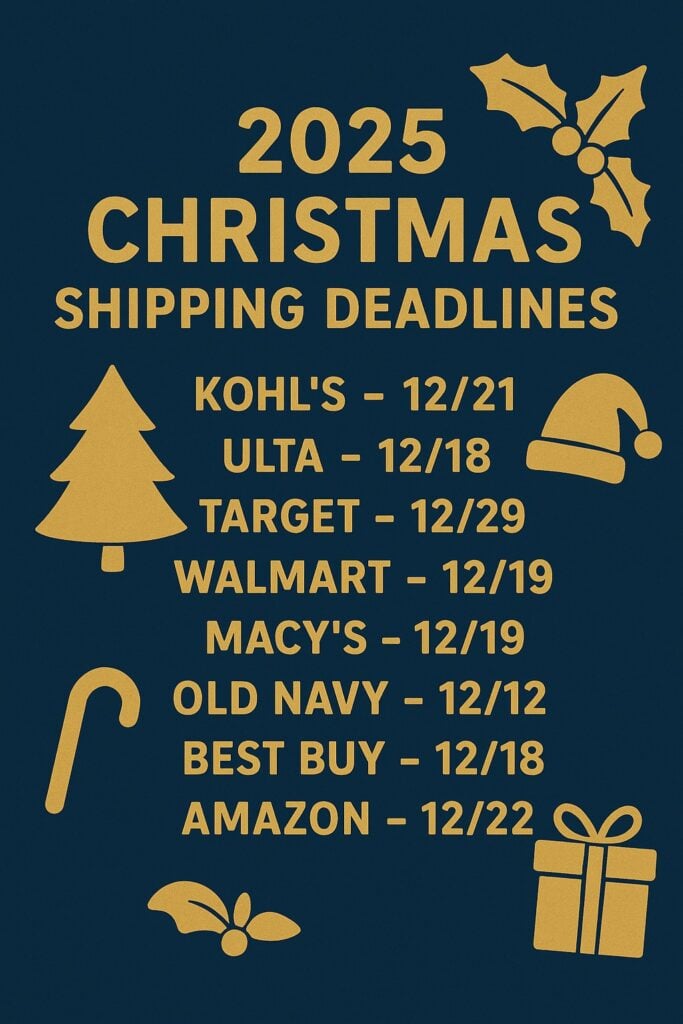 2025 Christmas Shipping Deadlines