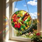 YXOTJHS Acrylic Puzzle Suncatcher Hummingbird