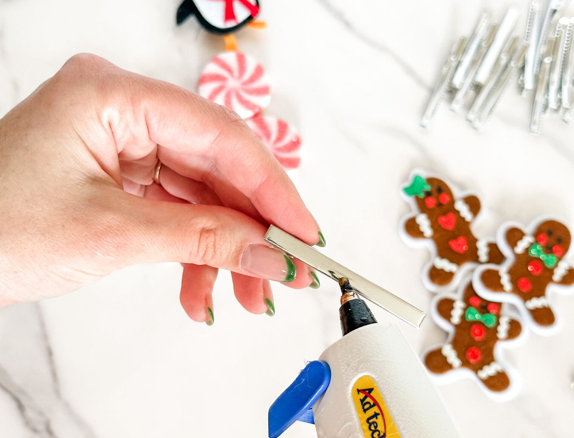 making hair clips 