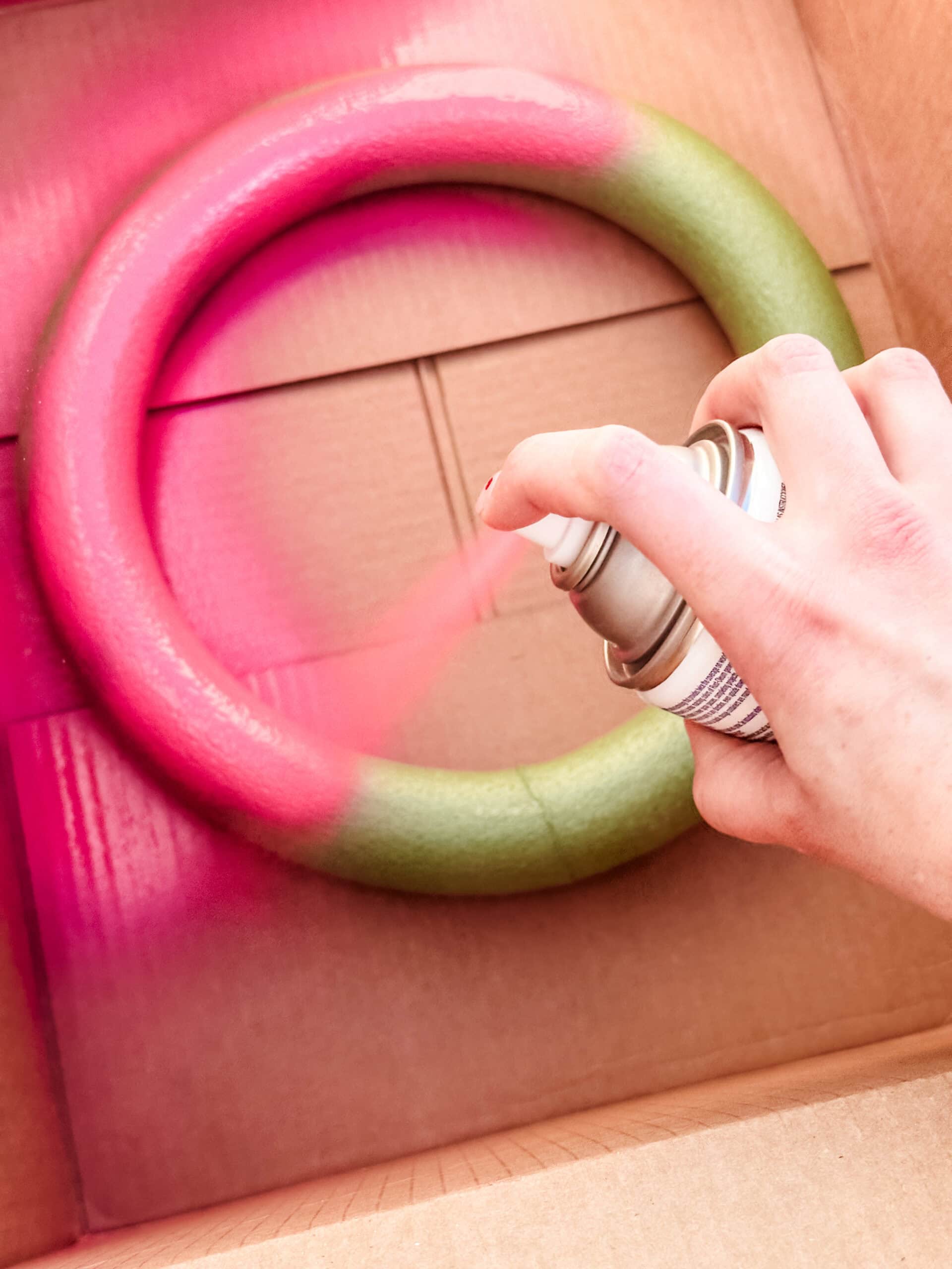 Making a ring pop and spray painting