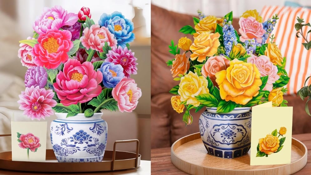 Airpark Pop Up 3D Flower Bouquet Card