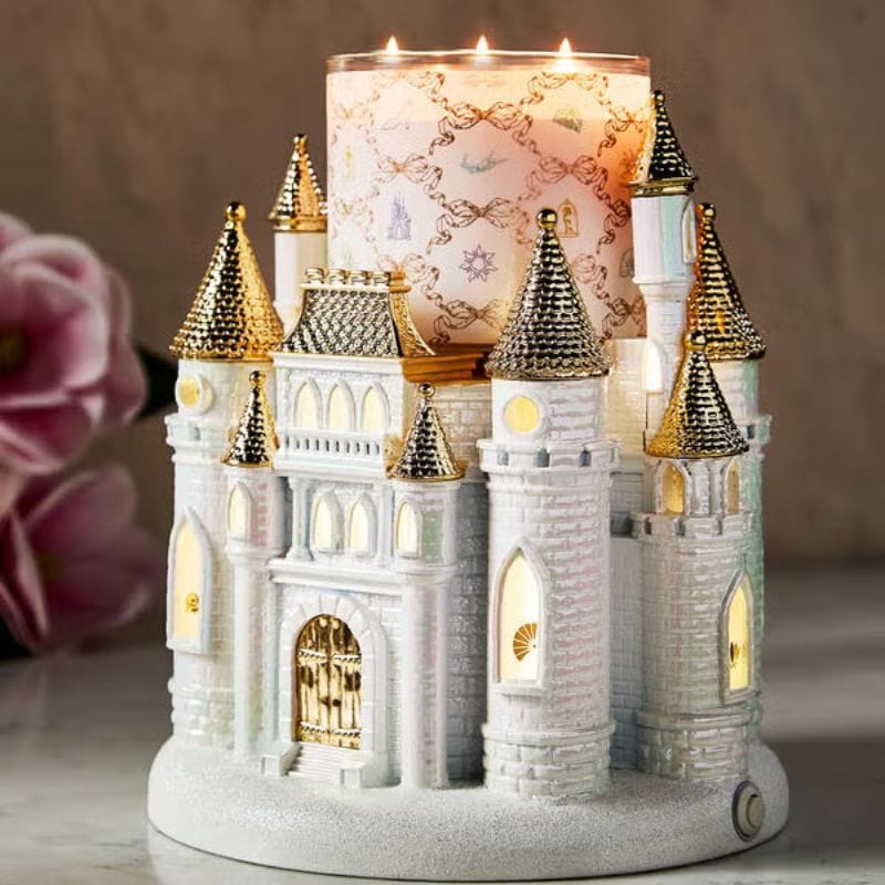 bath and body works disney princess castle candle stand