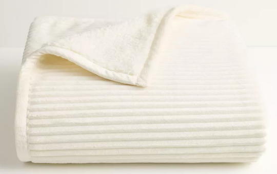 cuddle duds white blanket