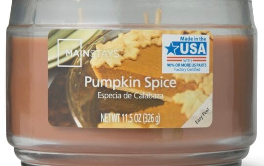mainstay pumpkin spice candle