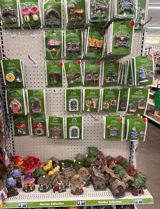 dollar tree fairy garden items in store 