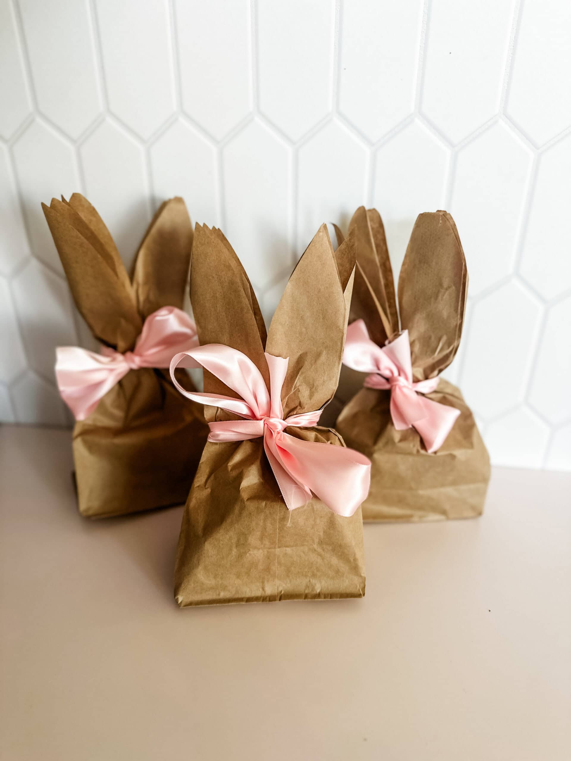 bunny bags for easter from paper bags 