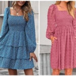 BTFBM Women's Dress Smocked Tiered