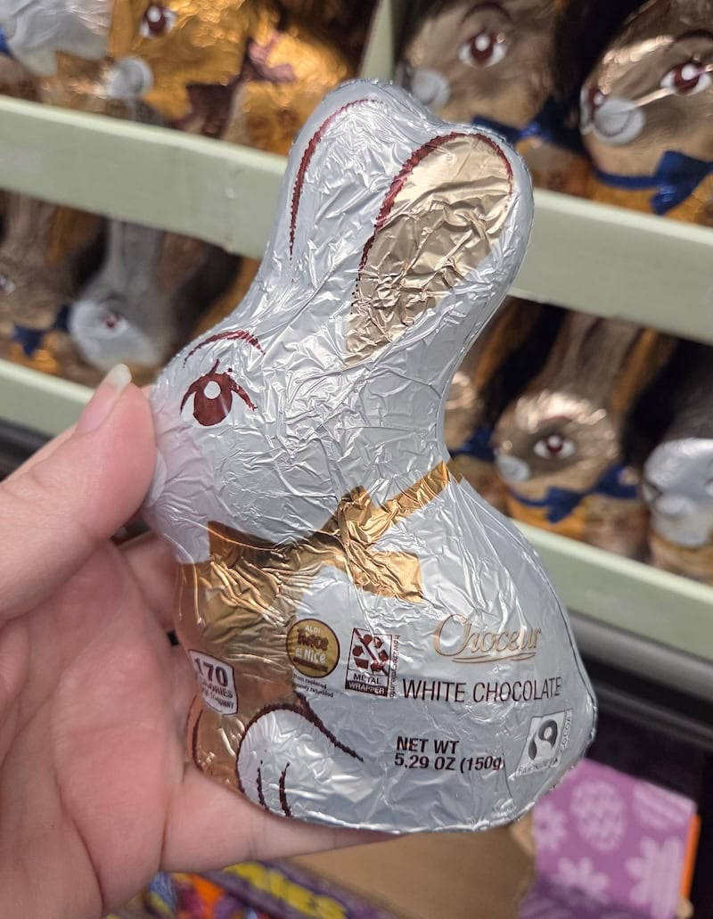 choceur white chocolate bunny Aldi Easter - choceur white chocolate bunny