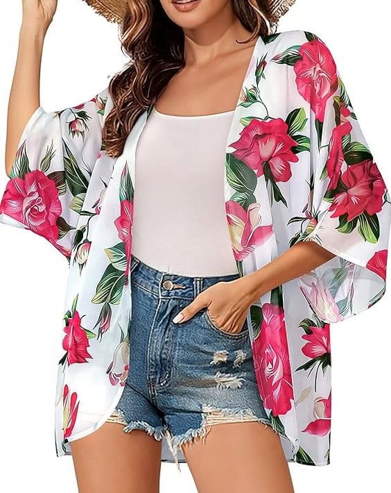 BB&KK Women's Chiffon Kimono