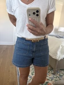 LOFT Sailor Denim Shorts Laurie Phone