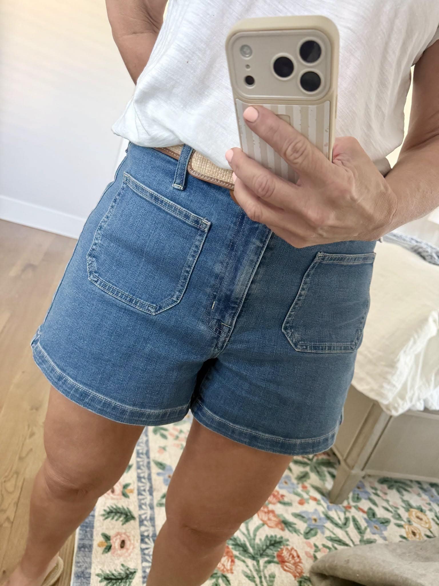 LOFT Sailor Denim Shorts Laurie