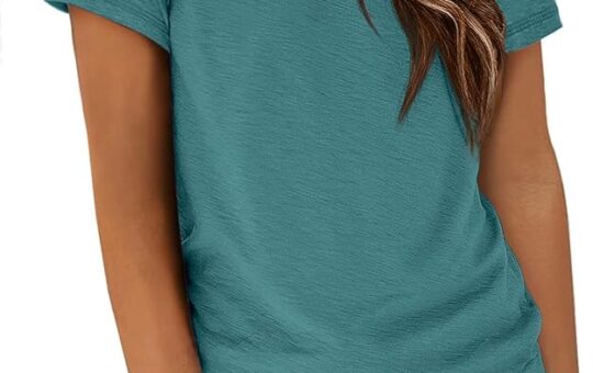 basic teal tee