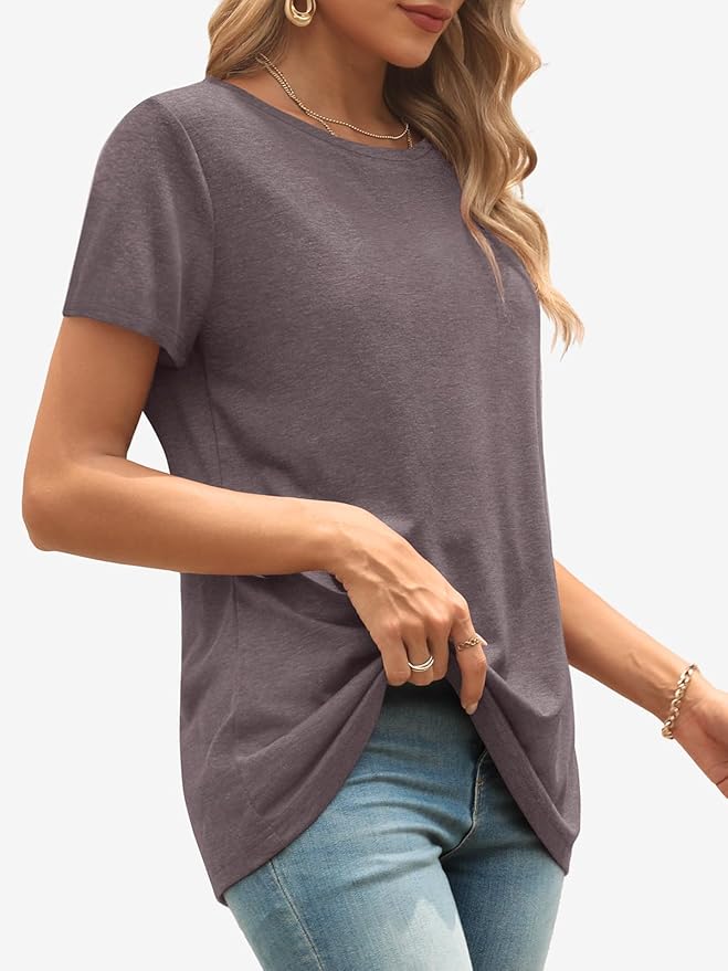 grey purple tee