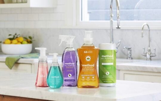 method cleaners on countertop