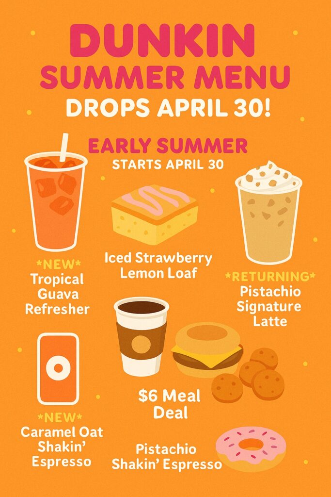 dunkin summer menu 