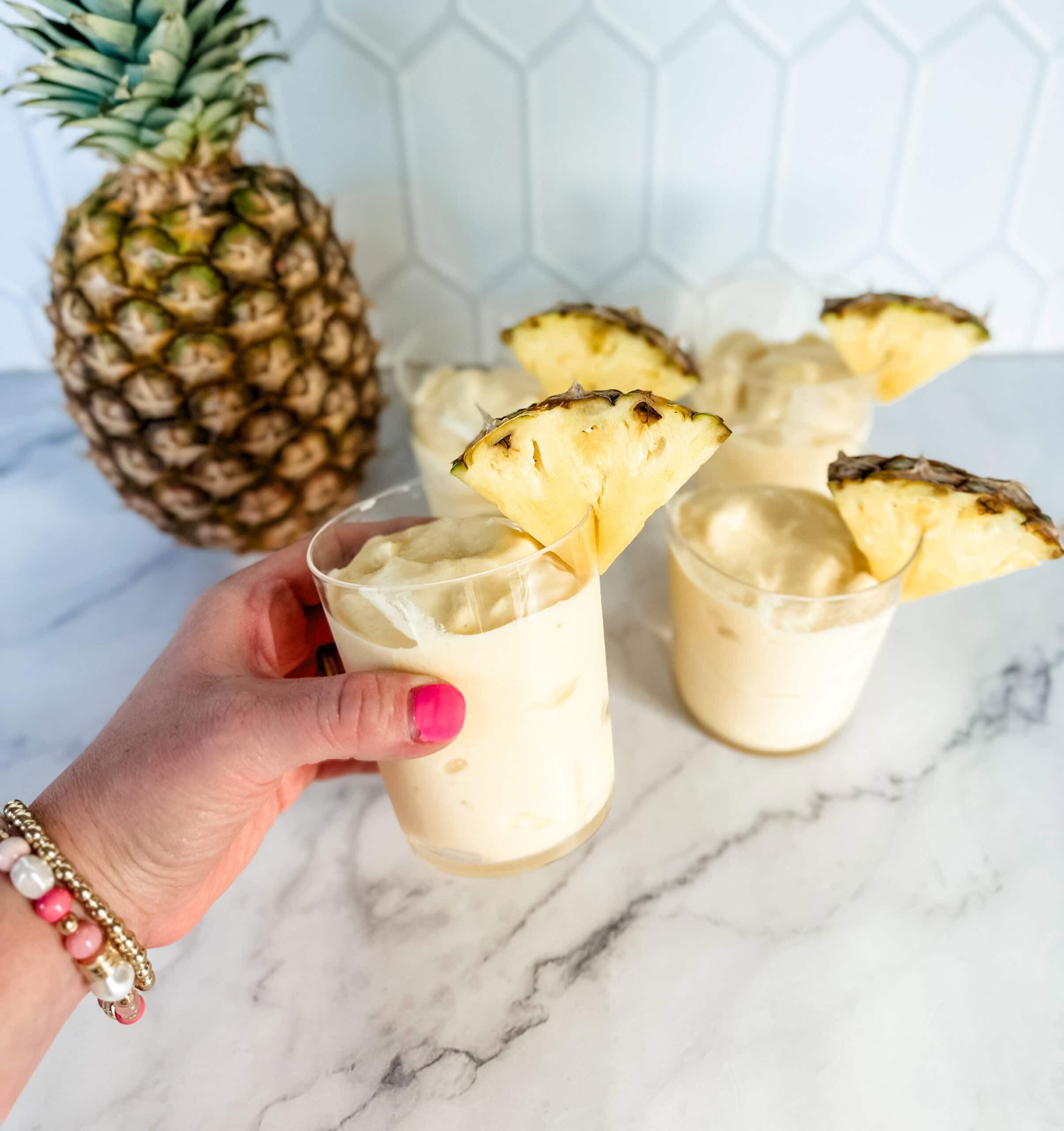 homemade dole whip recipe in cups 