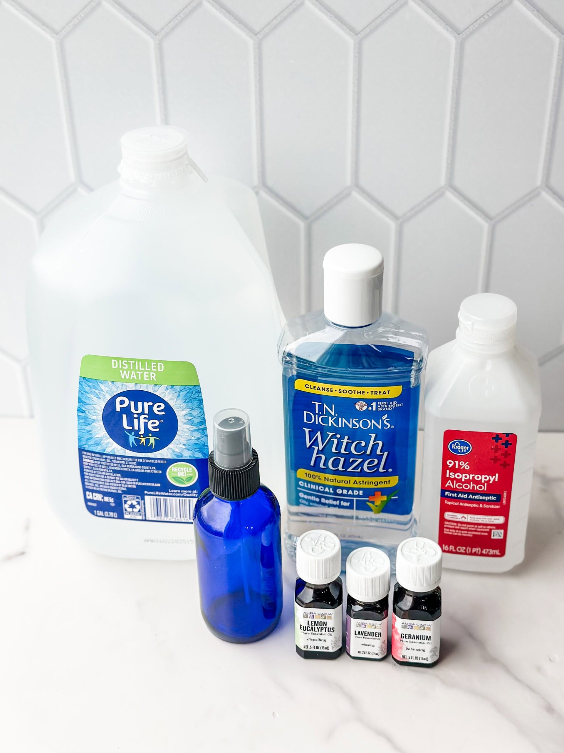 ingredients to make your own bug spray on the counter