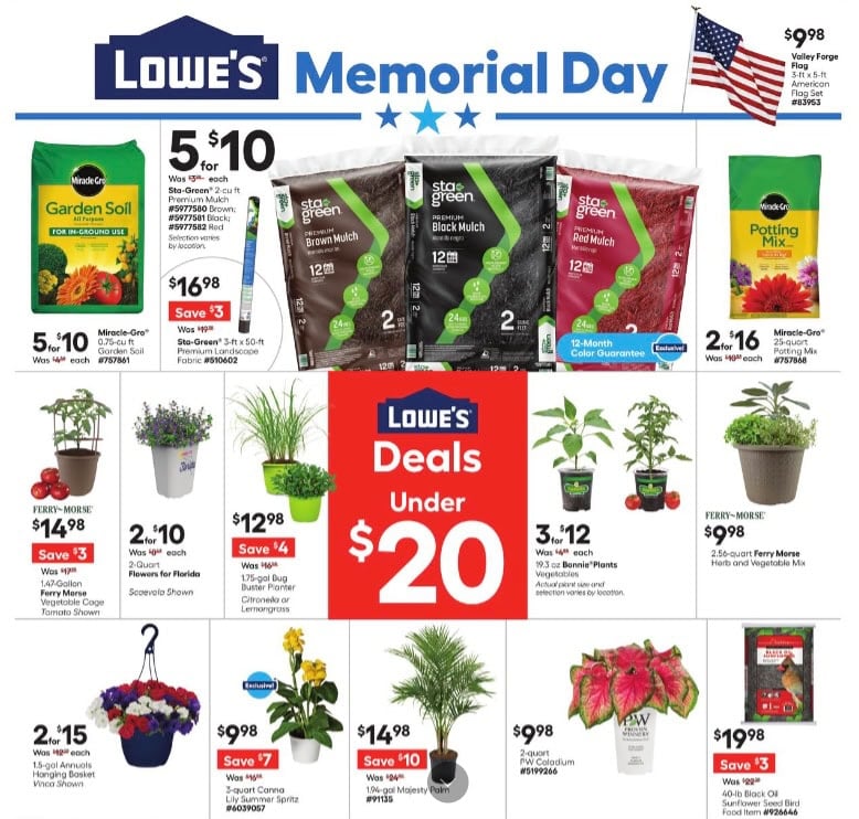 Lowe's Memorial Day 2026