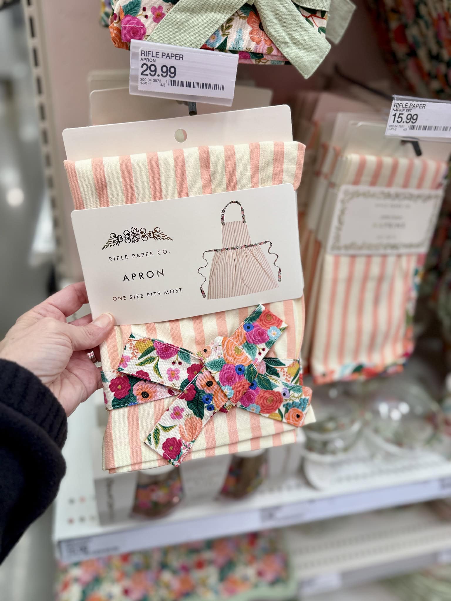 Rifle Paper Co. Rose Stripe Apron