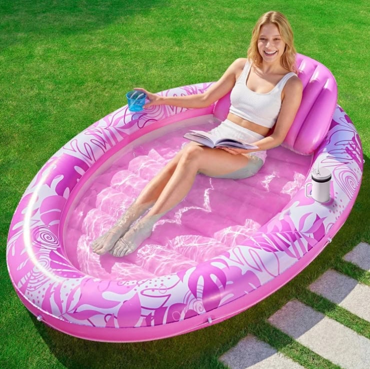 SLOOSH Inflatable Tanning Pool Lounger Float