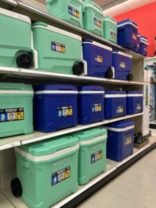 igloo coolers at target on shelf