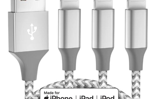 gray iPhone Charger 3pack 10FT Apple MFi Certified Long Lightning Cable