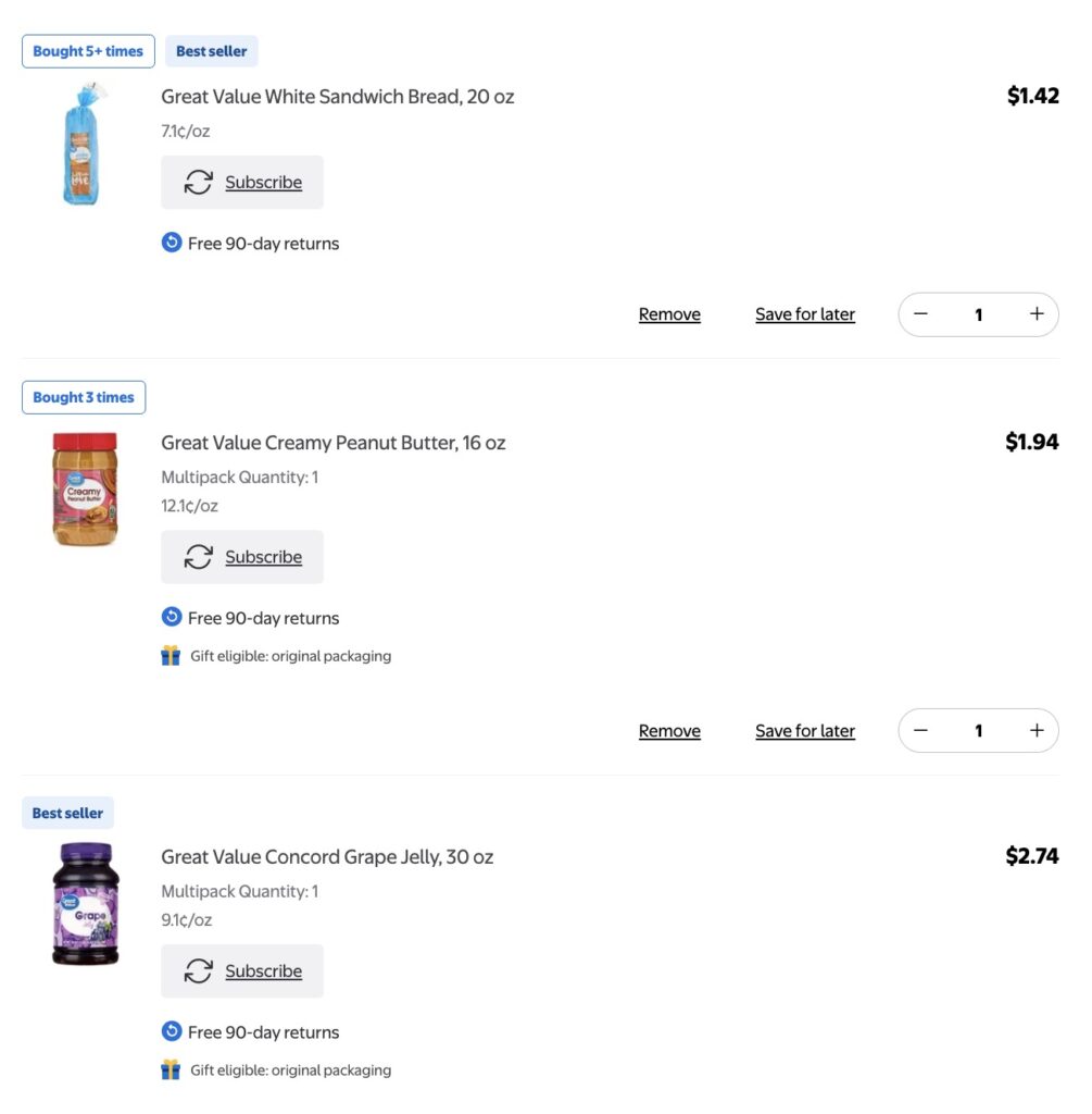 homemade uncrustables pricing