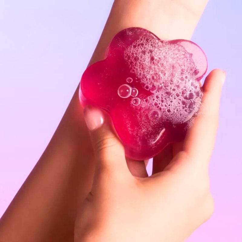 hand holding jelly bar soap