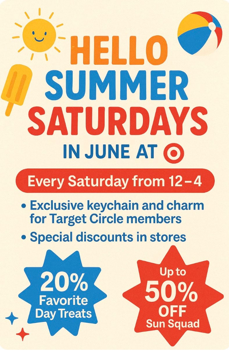 target hello summer saturdays in june