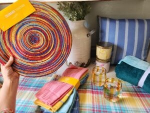 kohl's summer deals (hand towels, striped cups, pillows, placemats, etc)