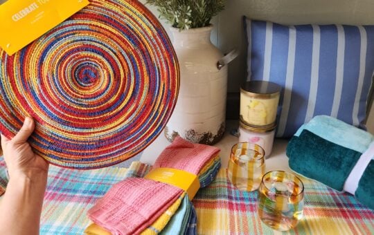 kohl's summer deals (hand towels, striped cups, pillows, placemats, etc)