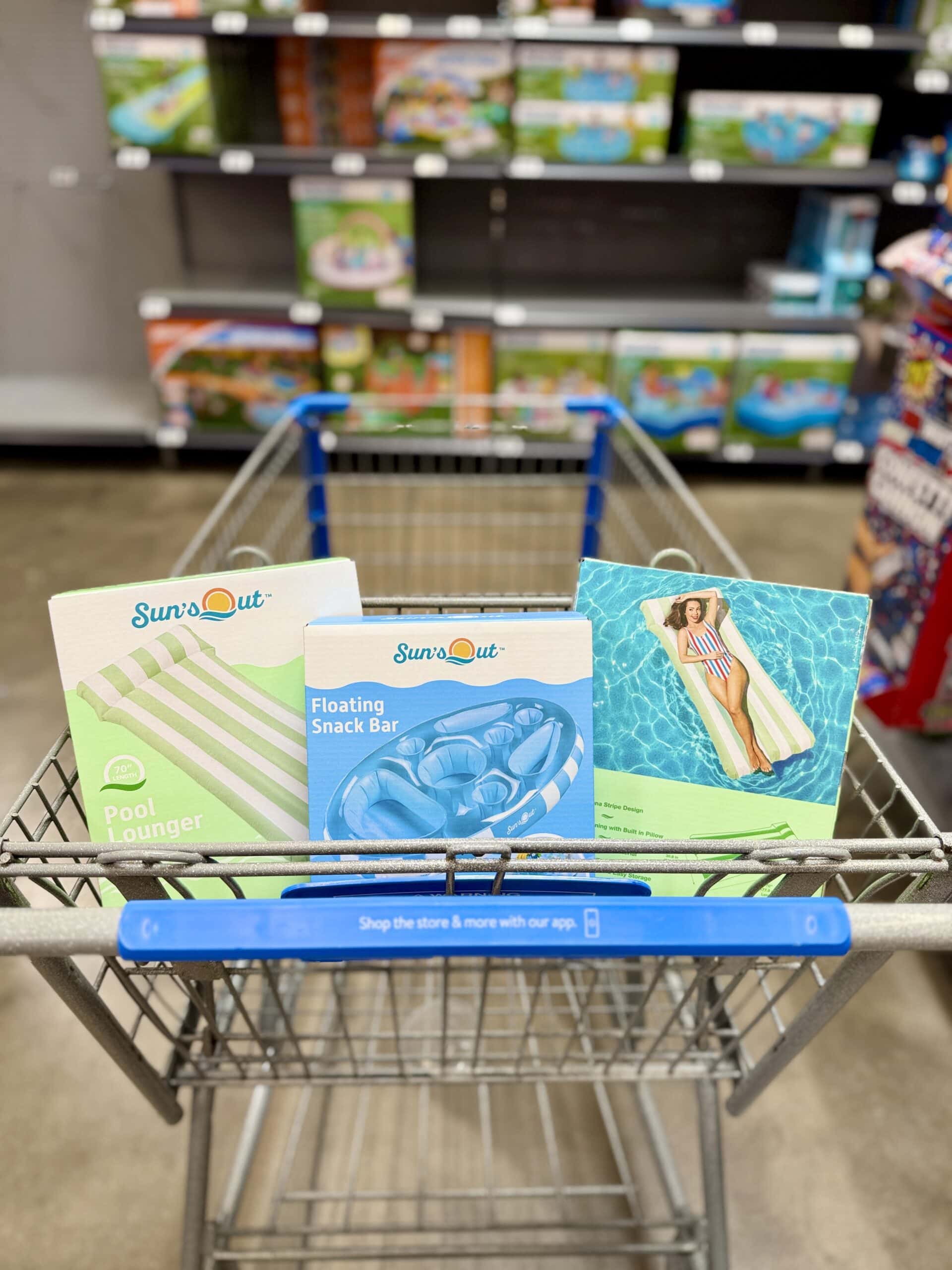 walmart pool floats in cart