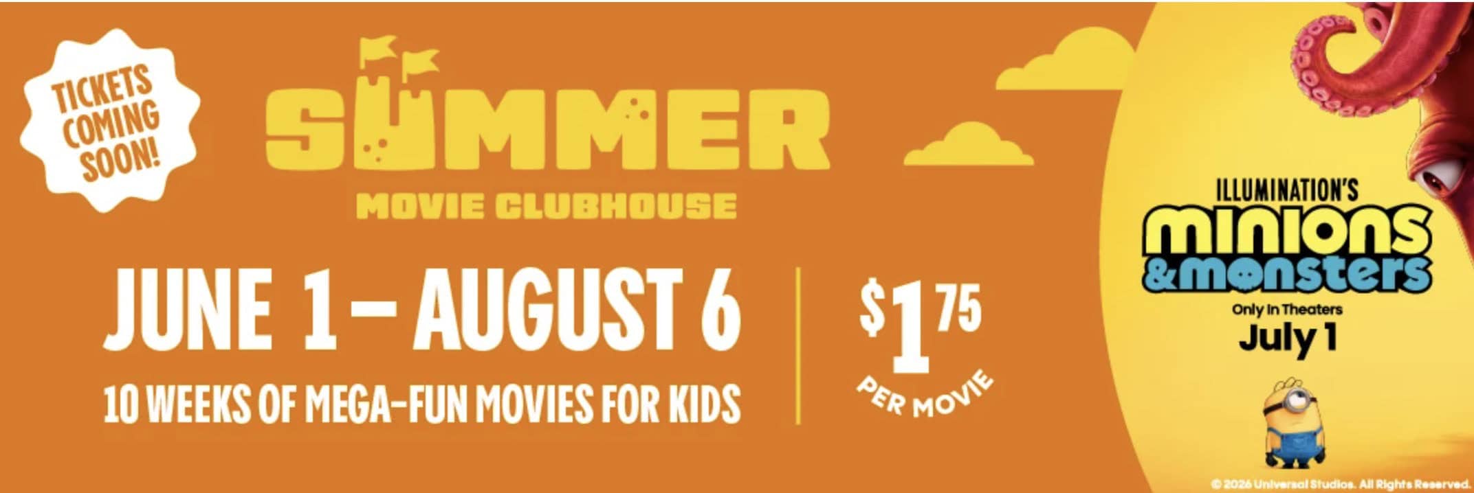 2026 Summer Movie Clubhouse at Cinemark