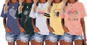 Binshre Teacher Graphic Shirts