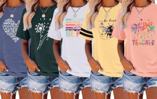 Binshre Teacher Graphic Shirts