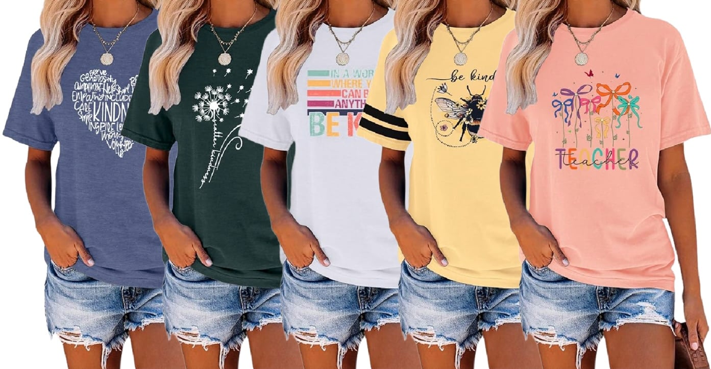Binshre Teacher Graphic Shirts