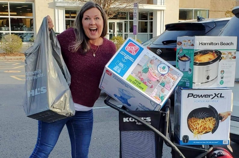 person with kohls cart