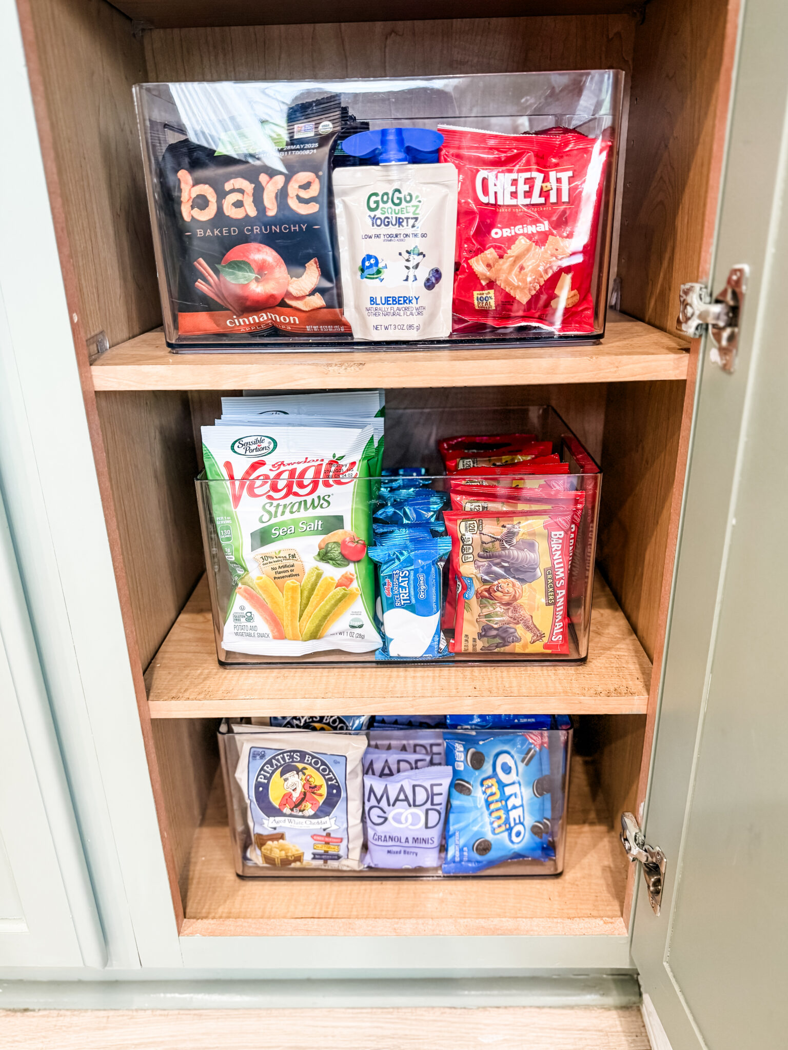 Try This Pantry Snack Station To Keep Kids Snacks Organized!
