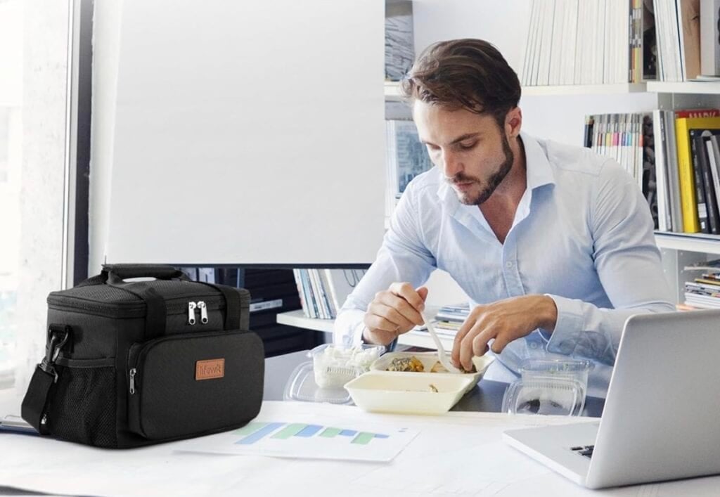 insulated lunch bag black lifewit