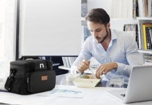 insulated lunch bag black lifewit