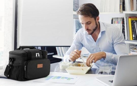 insulated lunch bag black lifewit