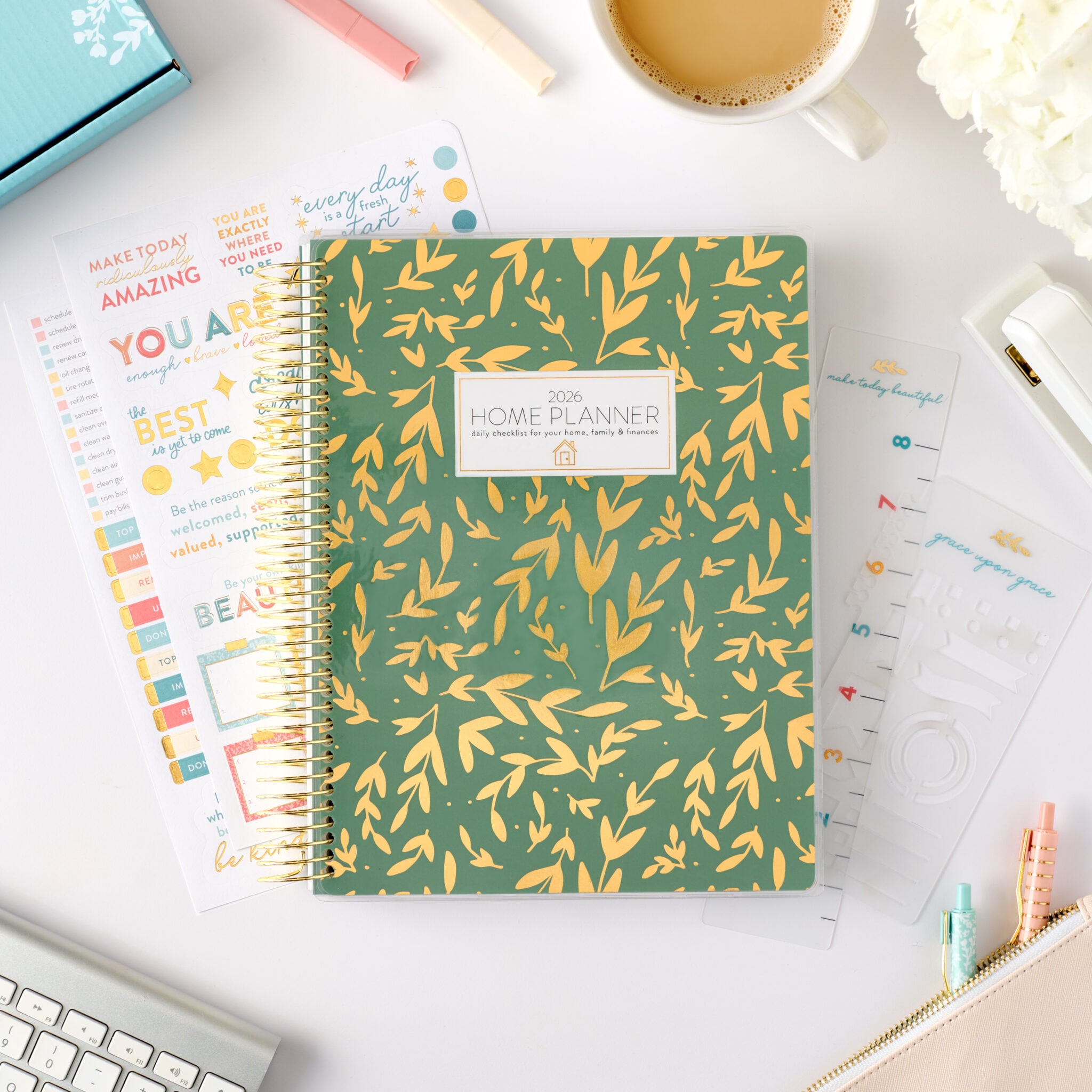 2026 green leaf home planner