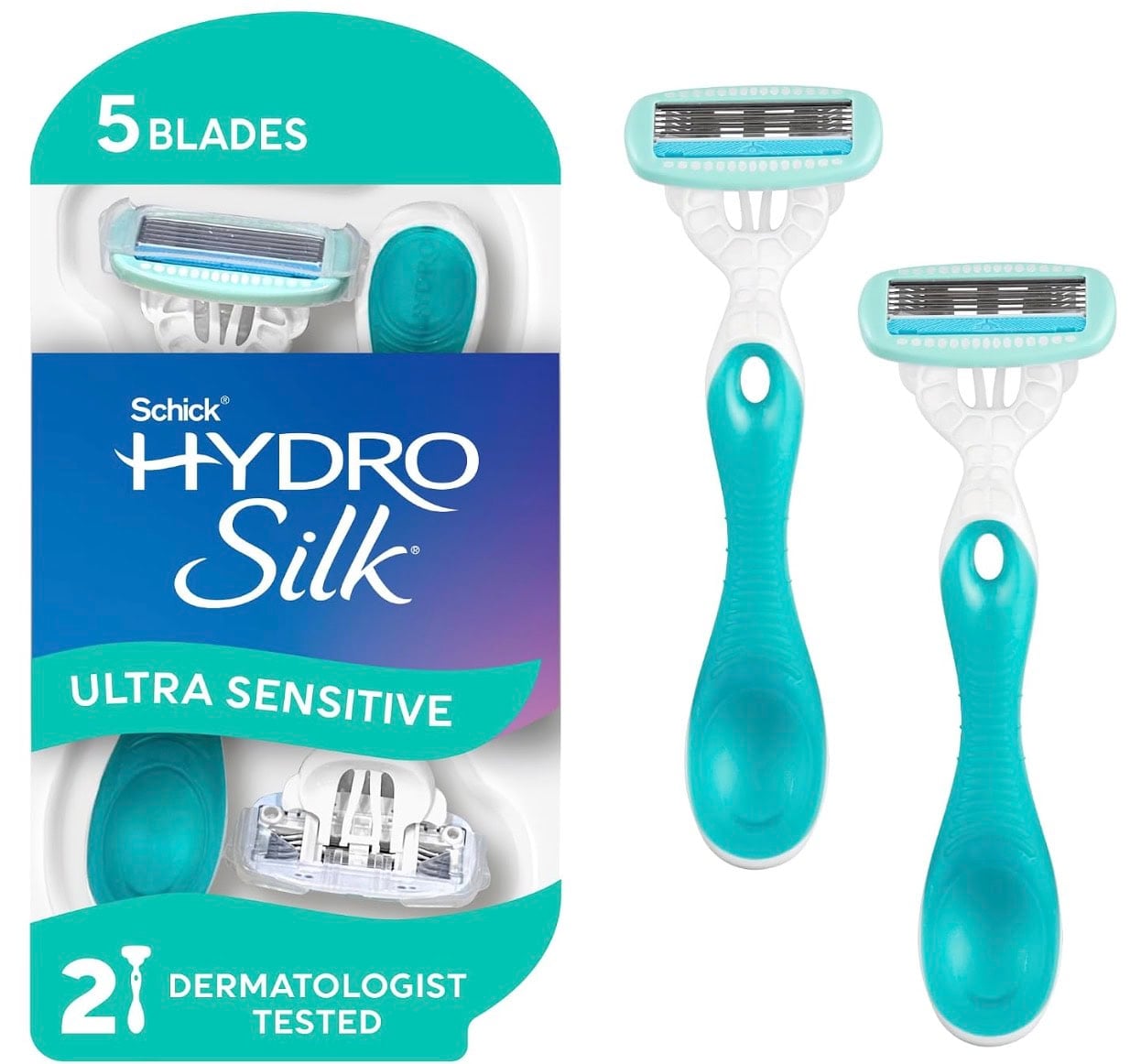 schick hydro silk sensitive razors 2 ct blue schick hydro silk sensitive razors 2 ct blue