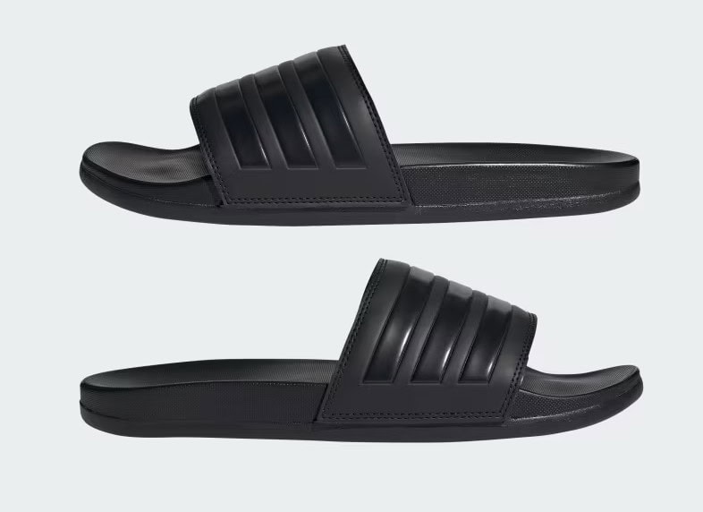black adidas slides