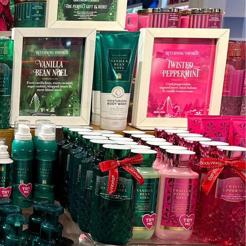 bath and body works in store signage